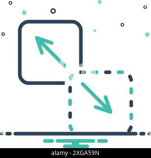 Icon for drag,drop Stock Vector