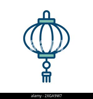 chinese lantern icon vector design template in white background Stock Vector