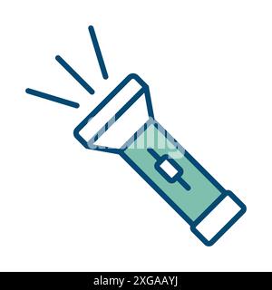 flashlight icon vector design template in white background Stock Vector