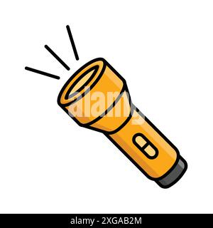 flashlight icon vector design template in white background Stock Vector