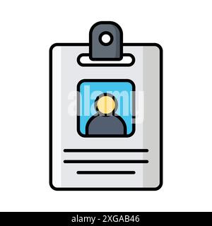 id card icon vector design template in white background Stock Vector