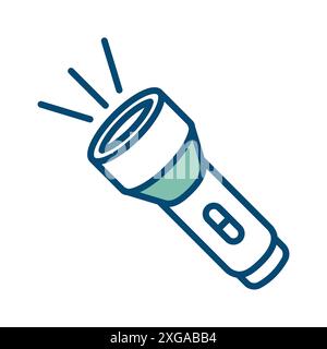 flashlight icon vector design template in white background Stock Vector