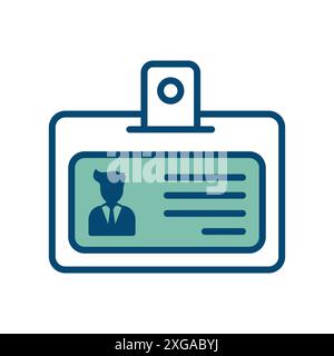 id card icon vector design template in white background Stock Vector