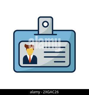 id card icon vector design template in white background Stock Vector