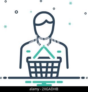 Icon for consumers,buyer Stock Vector