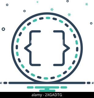 Icon for bracket,parentheses Stock Vector