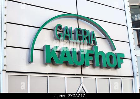 Heidelberg, Germany -  June 28th 2024: Shop front with logo of department store Galeria Kaufhof Stock Photo