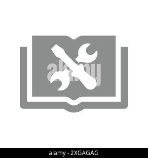 User manual vector icon. Guide, product instructions and handbook symbol. Stock Vector