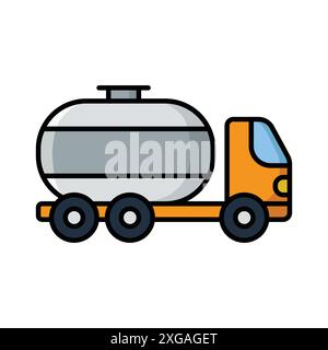oil truck icon vector design template in white background Stock Vector