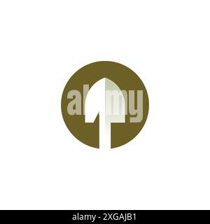 shovel plant logo vector illustration. shovel icon Stock Vector