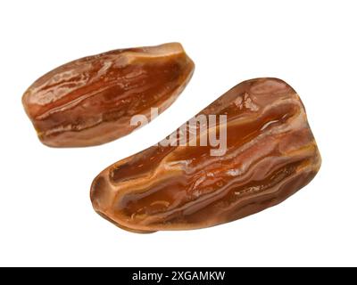 2 Dates isolated on white background   Datteln Stock Photo