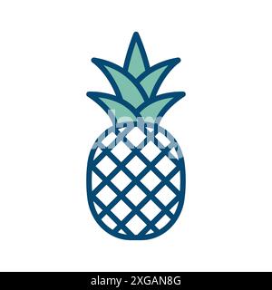 pineapple icon vector design template in white background Stock Vector