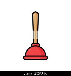 plunger icon vector design template in white background Stock Vector