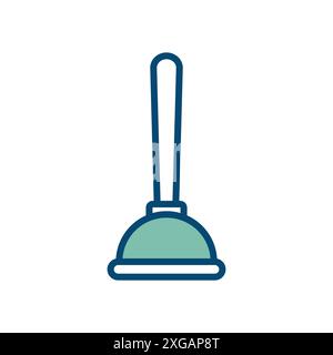 plunger icon vector design template in white background Stock Vector