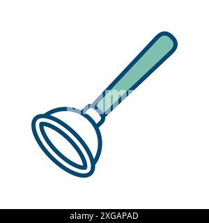 plunger icon vector design template in white background Stock Vector