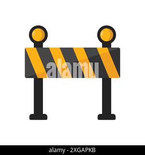 road barrier icon vector design template in white background Stock Vector