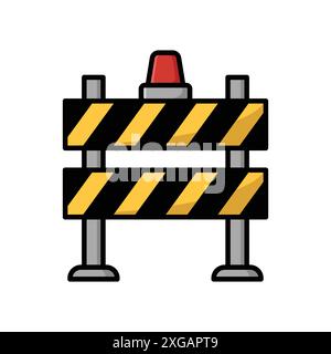 road barrier icon vector design template in white background Stock Vector