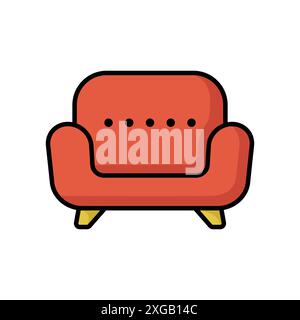 sofa icon vector design template in white background Stock Vector