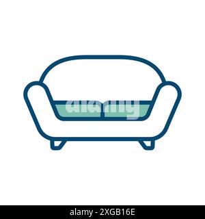 sofa icon vector design template in white background Stock Vector