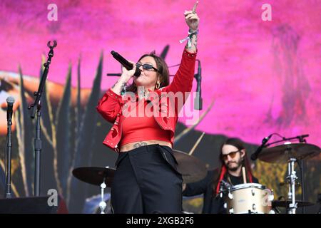 UK. 07th July, 2024. LONDON, ENGLAND - JULY 07: Elle King performing at British Summertime, Hyde Park on July 07, 2024 in London, England.CAP/MAR © MAR/Capital Pictures Credit: Capital Pictures/Alamy Live News Stock Photo