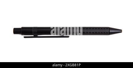 Black pen isolated on white, transparent. Office and school stationery Stock Photo