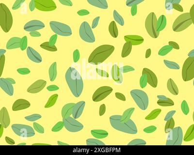 Pistachios seamless pattern. Background with green nuts, pistachios and peanuts in a minimalist style. Design for wrappers, covers, wallpapers and ban Stock Vector