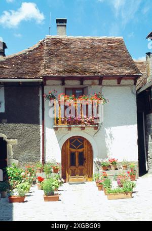 Typical house. Anso, Huesca province, Aragon, Spain. Stock Photo