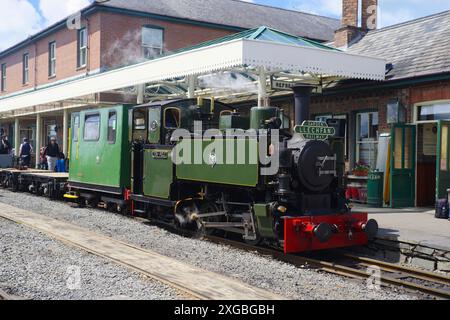 No 7, Tom Rolt, Tal y Llyn, Narrow Gauge, Steam Locomotive,. Stock Photo