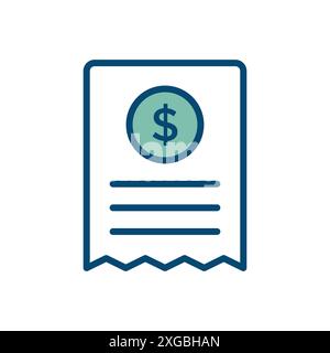 bill icon vector design template in white background Stock Vector