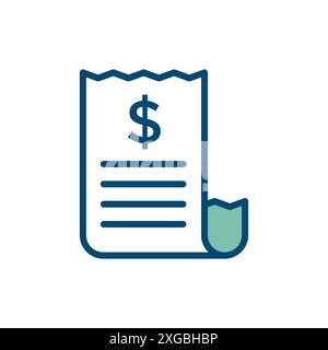 bill icon vector design template in white background Stock Vector