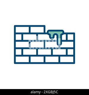 bricks icon vector design template in white background Stock Vector
