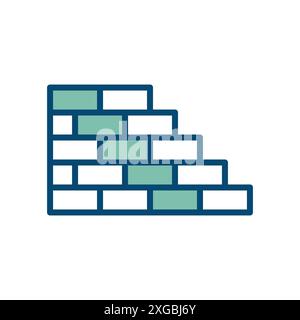 bricks icon vector design template in white background Stock Vector