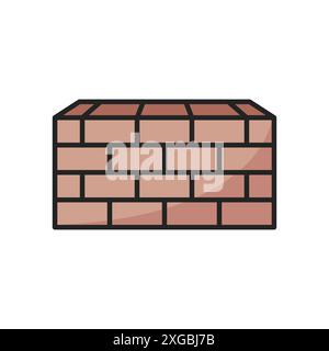 bricks icon vector design template in white background Stock Vector