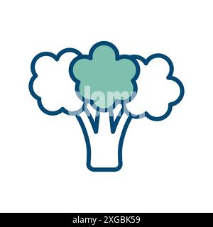 broccoli icon vector design template in white background Stock Vector