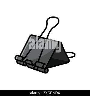bulldog clip icon vector design template in white background Stock Vector