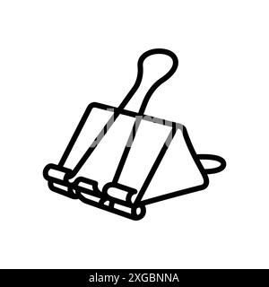 bulldog clip icon vector design template in white background Stock Vector