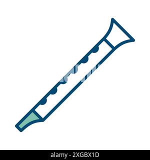 flute icon vector design template in white background Stock Vector