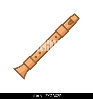 flute icon vector design template in white background Stock Vector