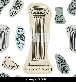 Marble ancient columns Stock Vector