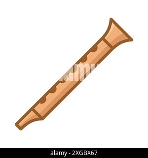 flute icon vector design template in white background Stock Vector