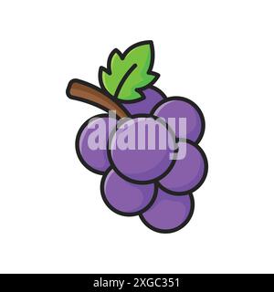 grape icon vector design template in white background Stock Vector