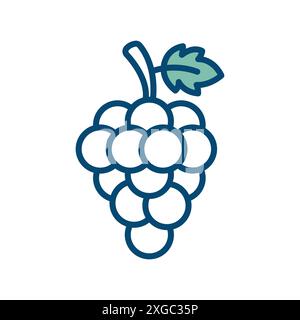 grape icon vector design template in white background Stock Vector