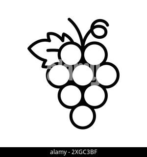 grape icon vector design template in white background Stock Vector