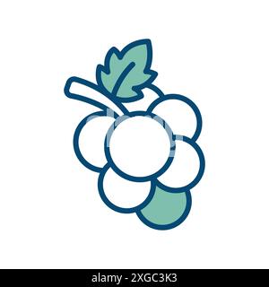 grape icon vector design template in white background Stock Vector