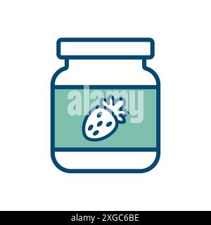 jam jar icon vector design template in white background Stock Vector