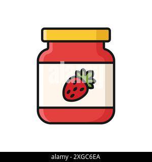 jam jar icon vector design template in white background Stock Vector