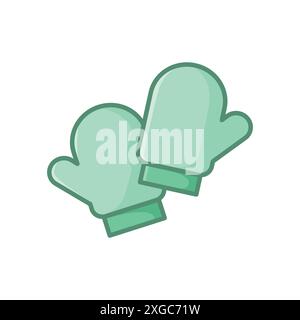 kitchen glove icon vector design template in white background Stock Vector