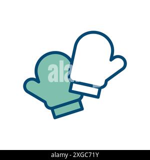 kitchen glove icon vector design template in white background Stock Vector