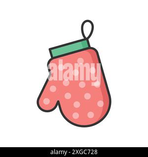 kitchen glove icon vector design template in white background Stock Vector