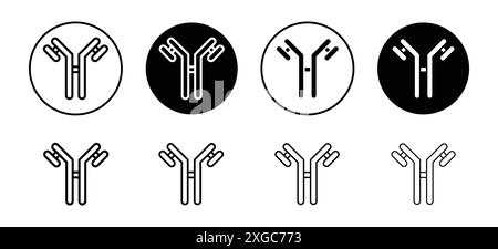 Antibody icon vector logo set collection for web app ui Stock Vector